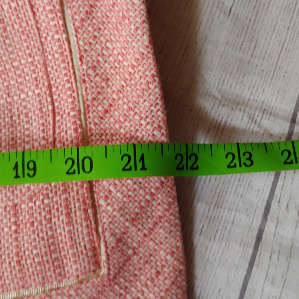 Preston & York Bouclé Jacket | 3/4 Sleeve | Coral | NWT | Waist Length Size 14 - Picture 9 of 9
